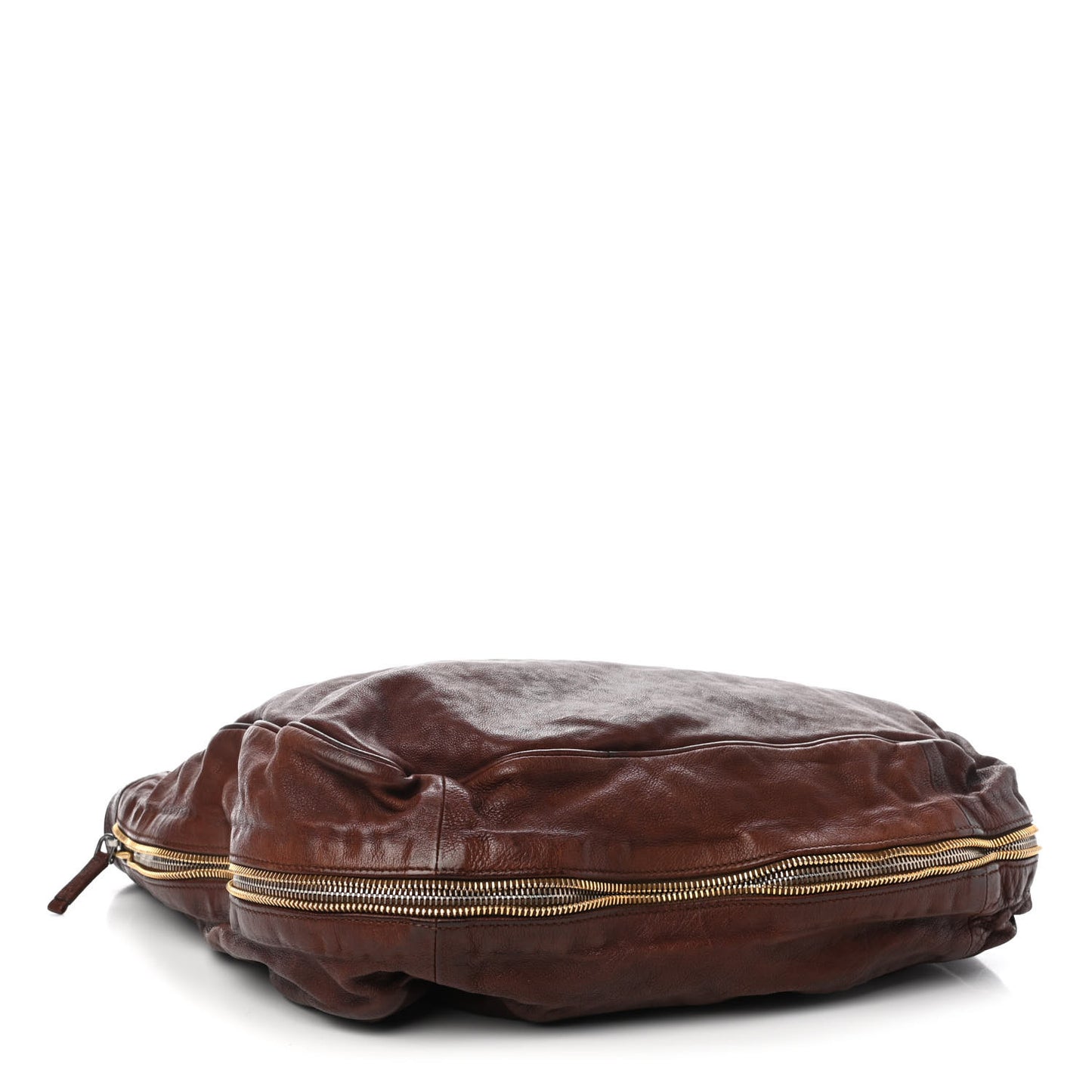Vitello Daino Zip Tote Tabacco