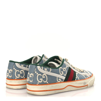 Gucci Cotton GG Monogram Web Womens 1977 Tennis Sneakers 37.5 Philod Ivory Mystic White 5 of 14