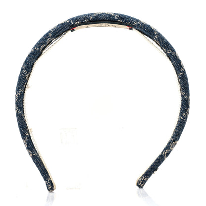 Gucci Denim Monogram Headband 3 of 6