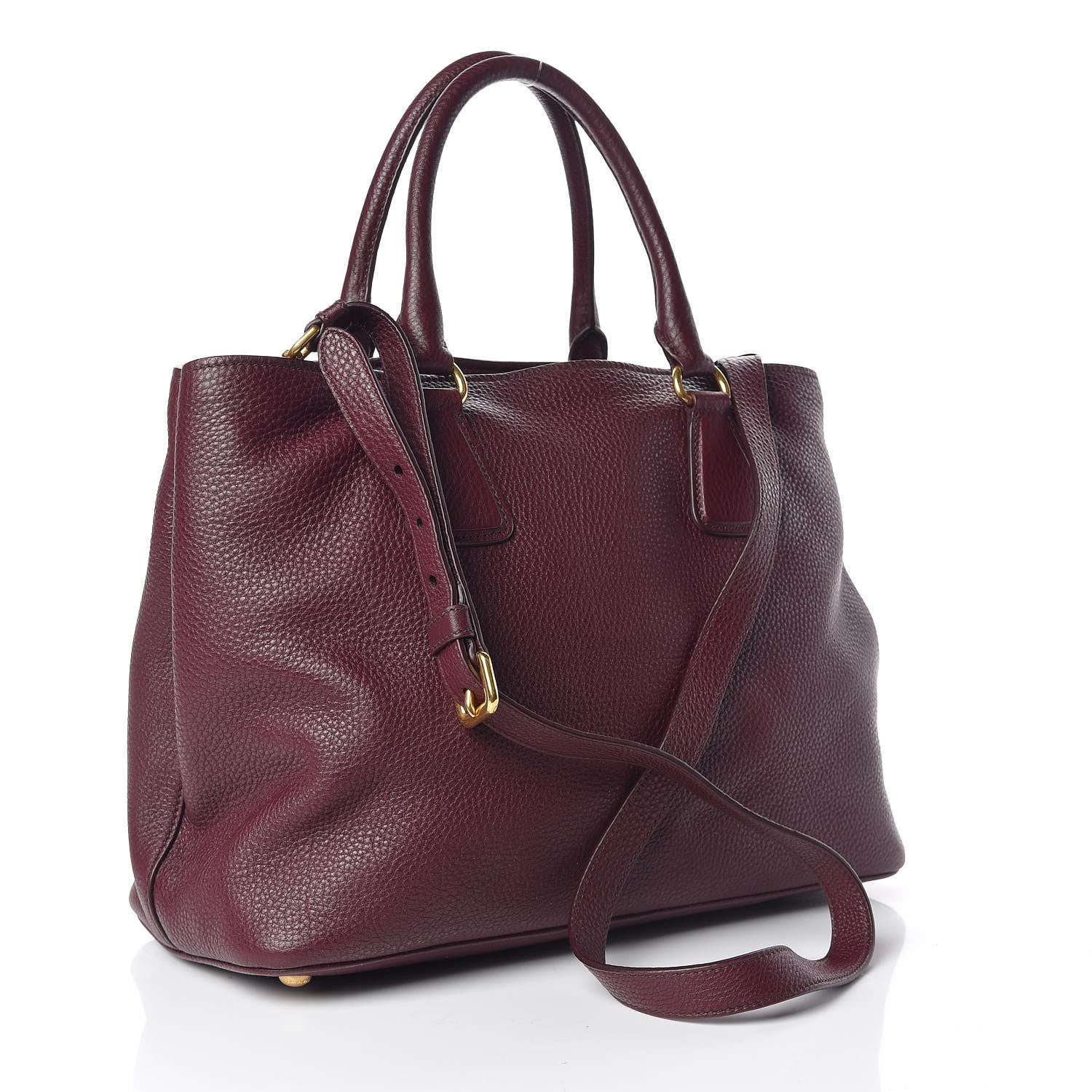 Prada Vitello Daino Tote Granato 3 of 9