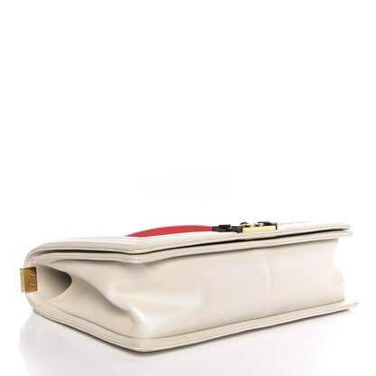 Chanel Lambskin Embossed New Medium Boy Cube Flap White 4 of 7