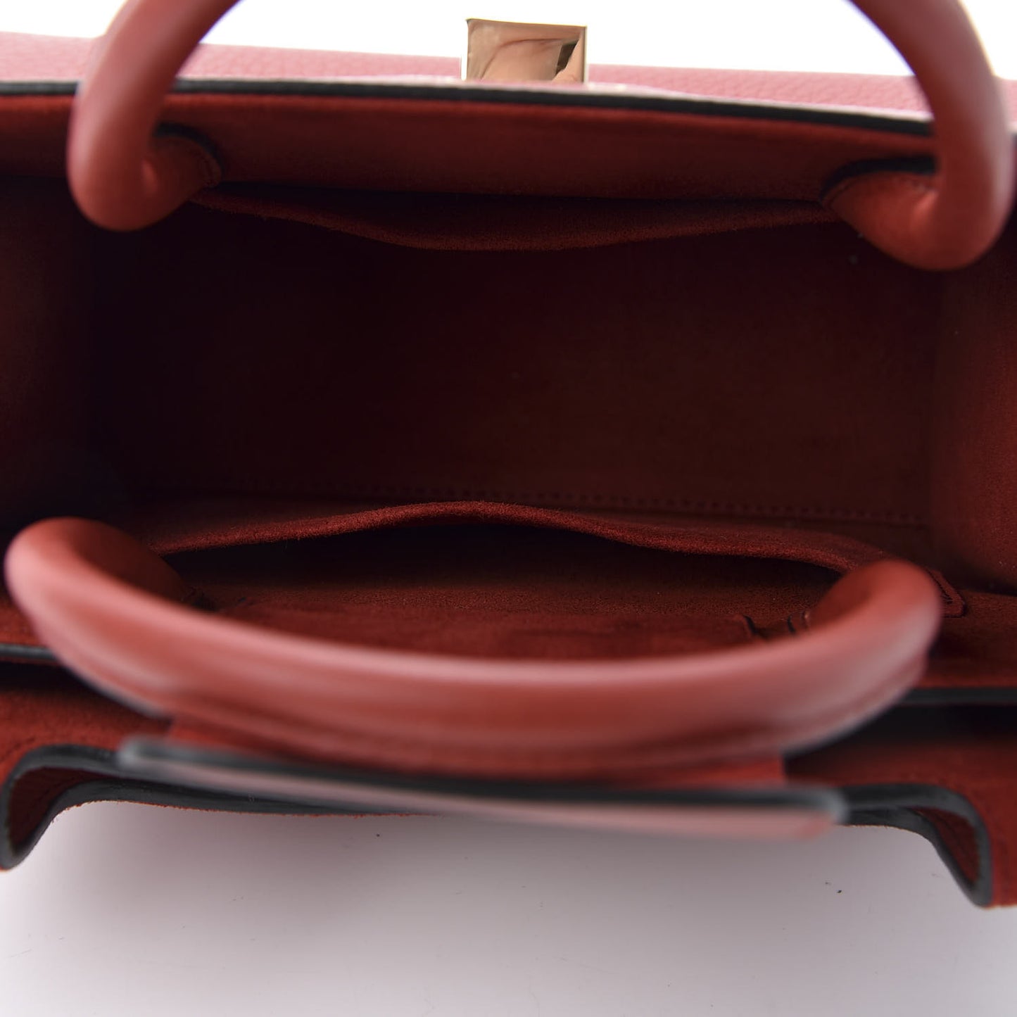 Grained Calfskin Mini Diorever Flap Ruby Red