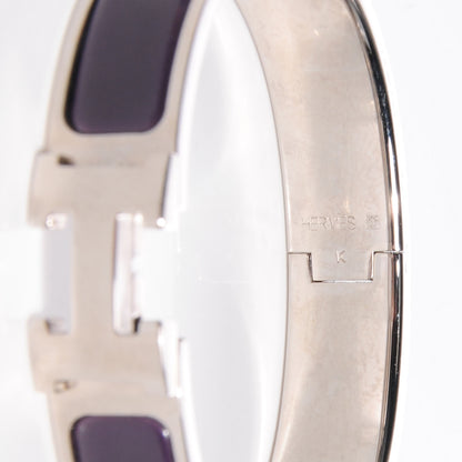 Hermes Enamel Narrow Clic Clac H Bracelet PM Prune 4 of 5
