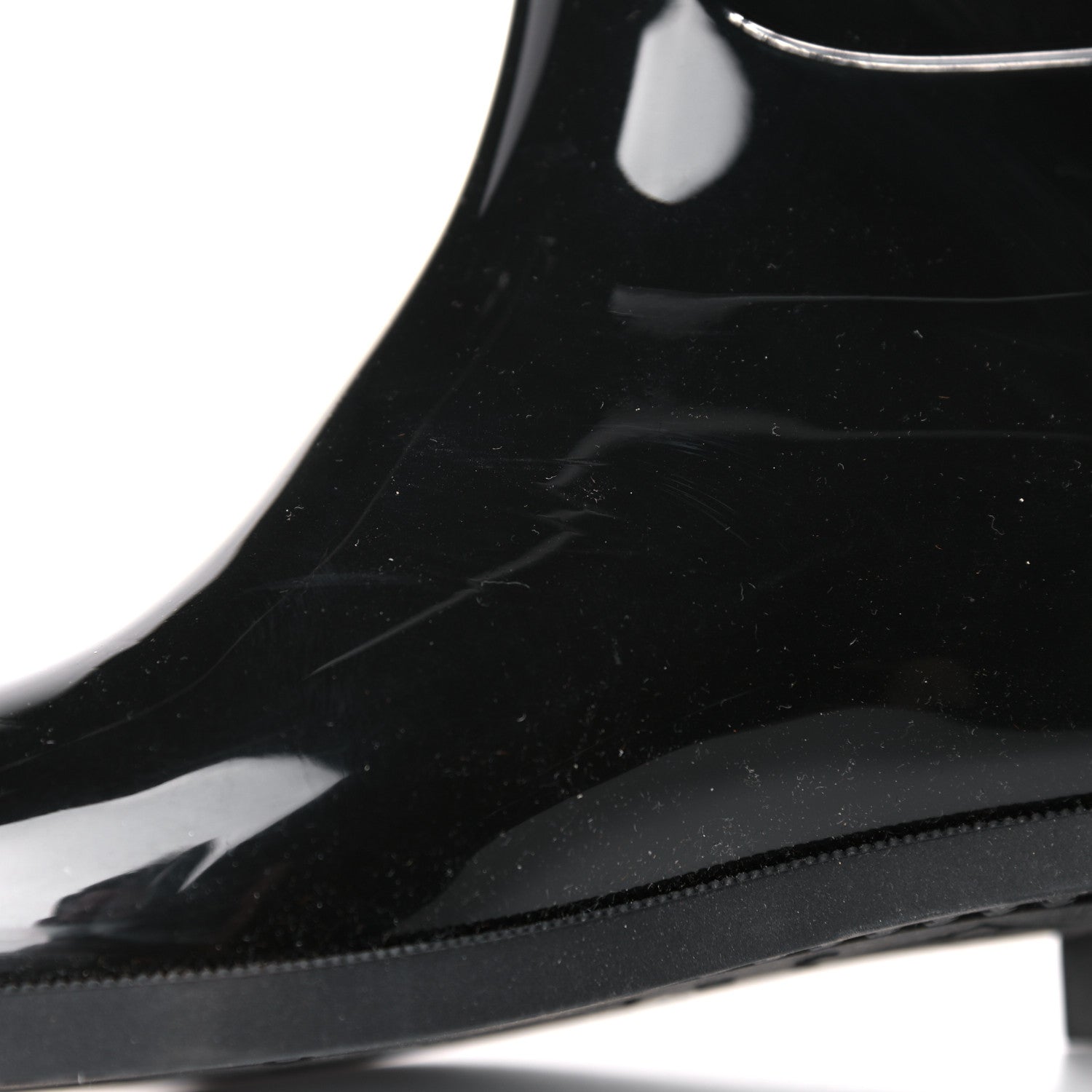 Louis Vuitton Rubber Embossed Monogram Drops High Rain Boots 37 Black 8 of 13