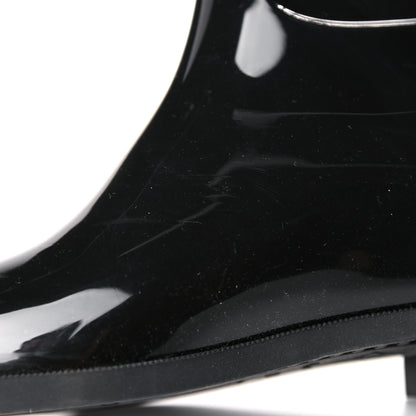 Louis Vuitton Rubber Embossed Monogram Drops High Rain Boots 37 Black 8 of 13