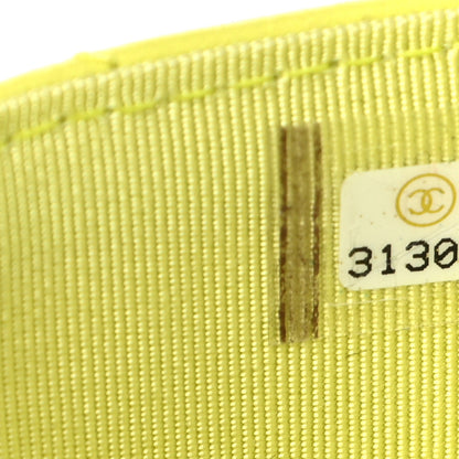 Chanel Lambskin Quilted Flap Card Holder Wallet Yellow 8 of 10