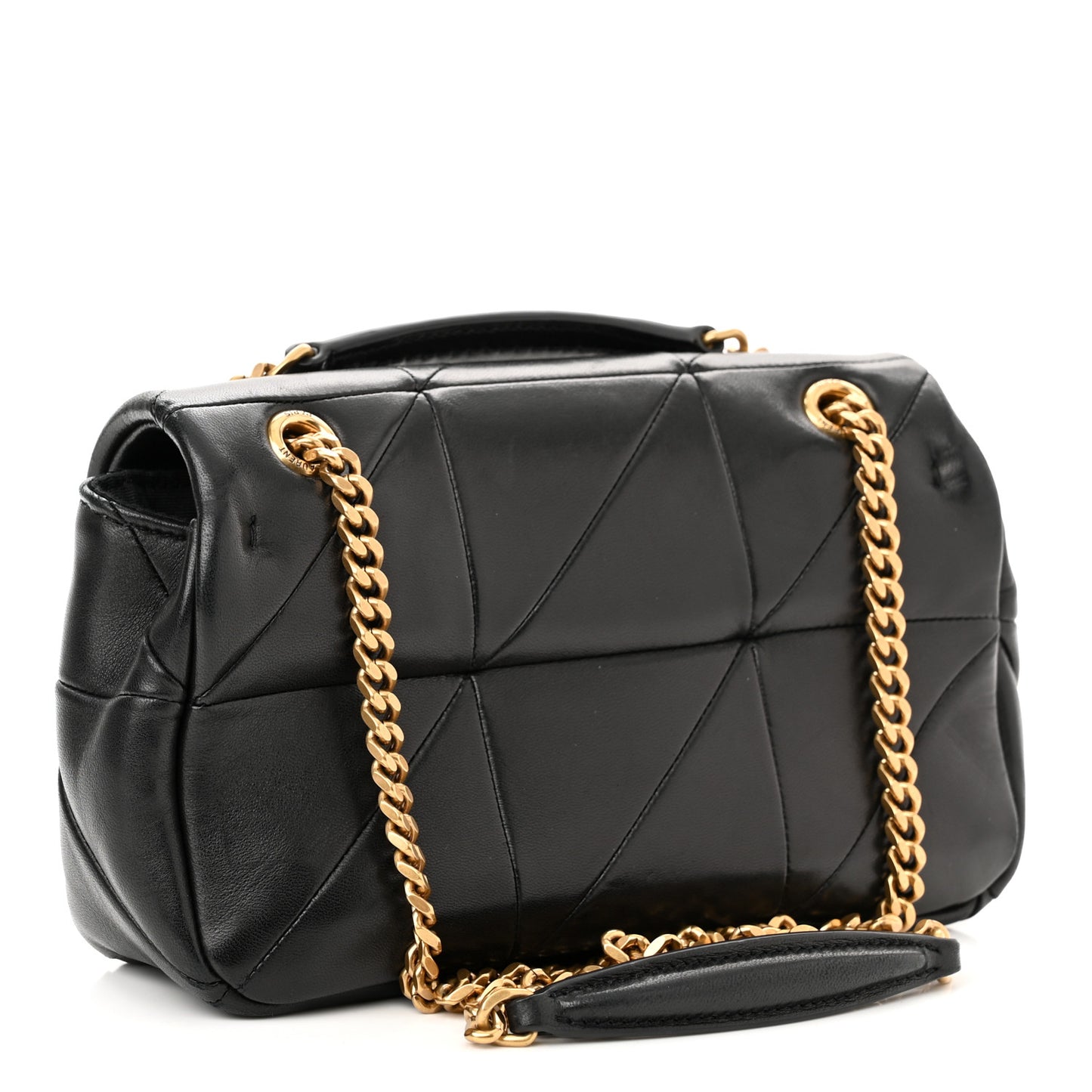 Lambskin Patchwork Monogram Small Jamie Black