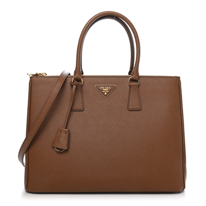 Prada Saffiano Lux Large Galleria Double Zip Tote Caramel 1 of 10