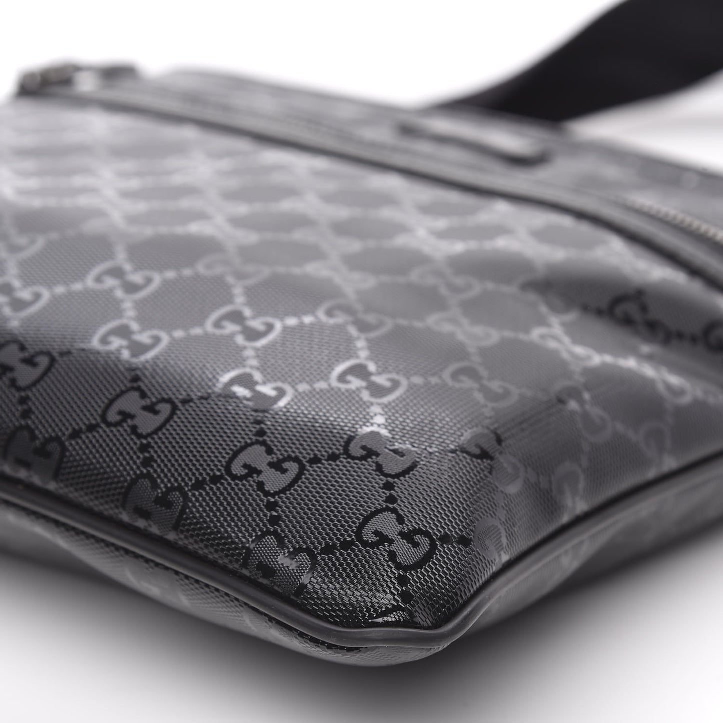 Imprime Monogram Small Flat Messenger Bag Black