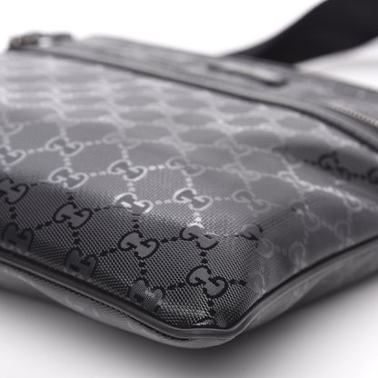 Gucci Imprime Monogram Small Flat Messenger Bag Black 9 of 10