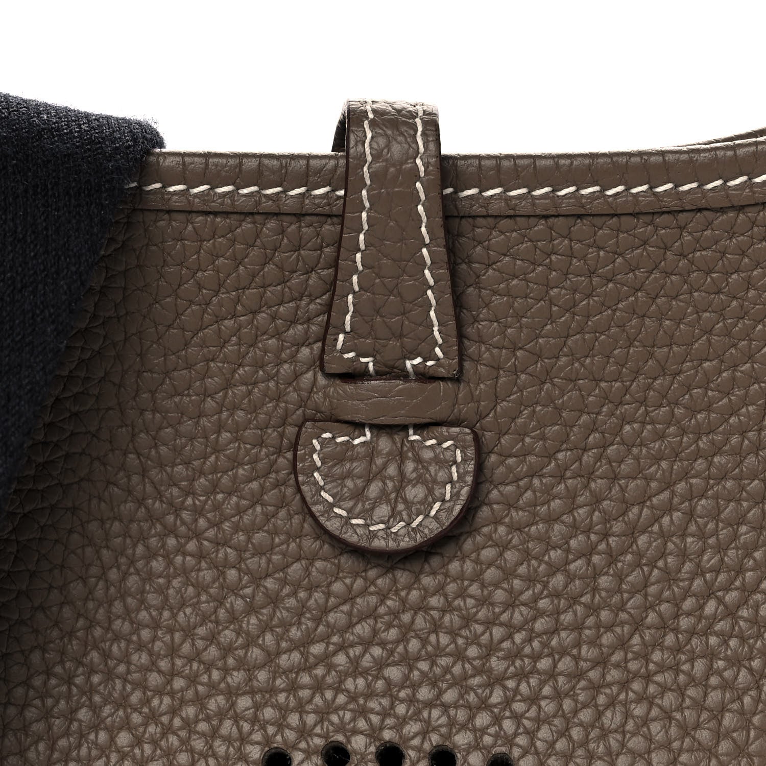 Hermes Taurillon Clemence Amazone Evelyne TPM Etoupe Bleu Indigo 6 of 8
