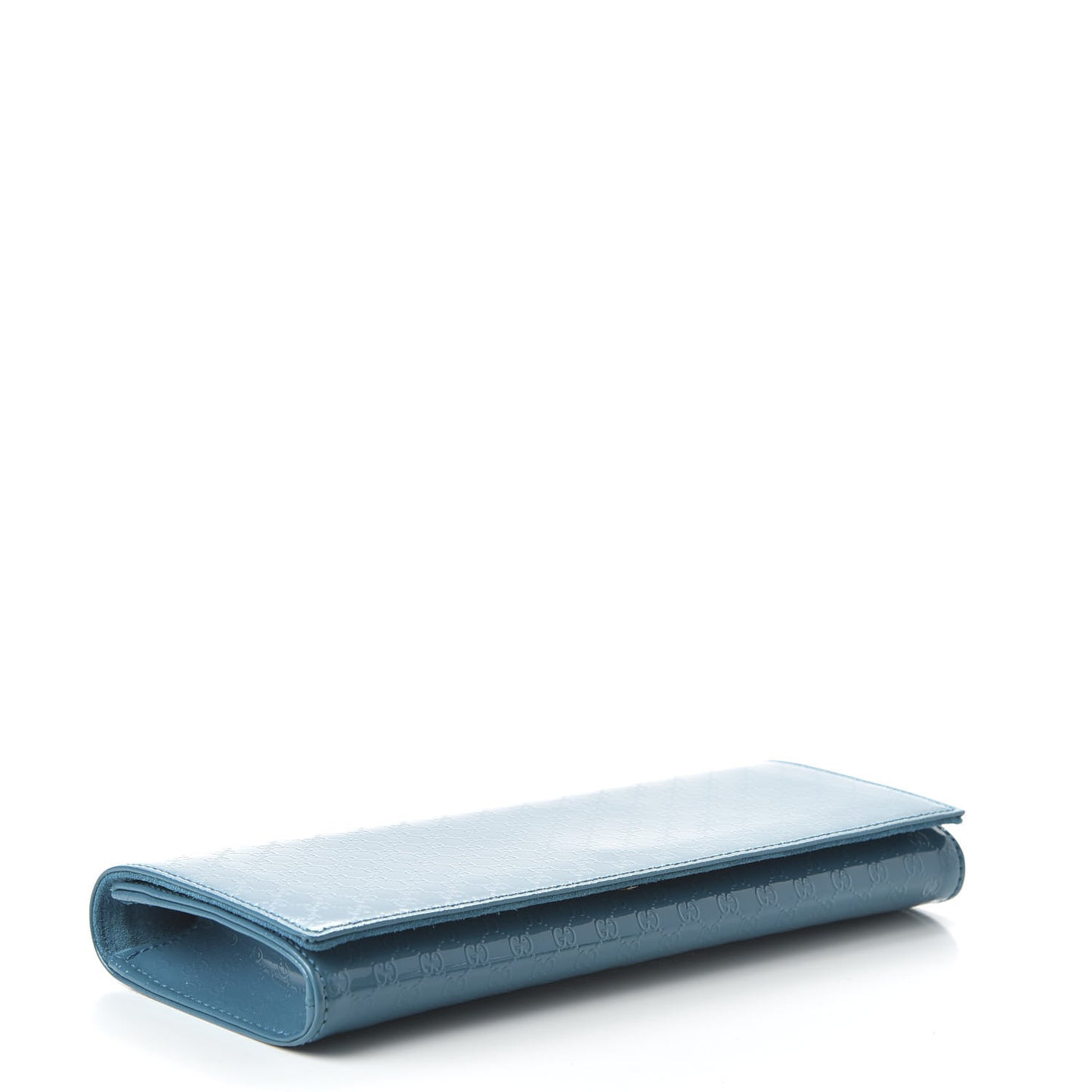 Patent Microguccissima Small Broadway Clutch Deep Cobalt