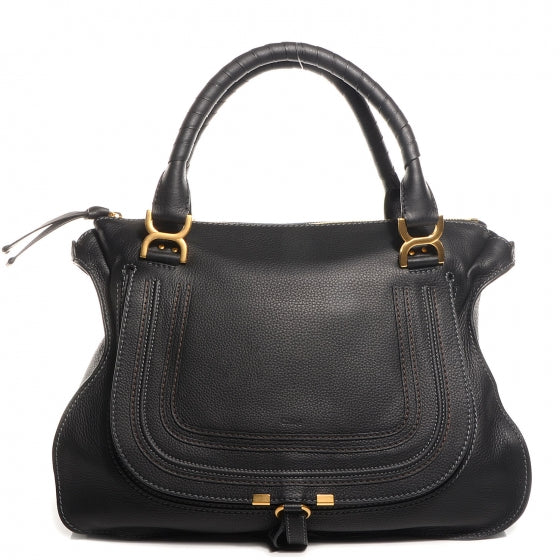 Chloe Calfskin Large Marcie Satchel Black 1 of 9