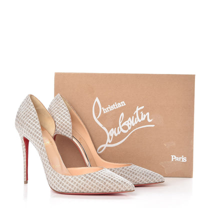 Christian Louboutin Glitter Luminor Iriza 100 Pumps 39 Gold 8 of 8