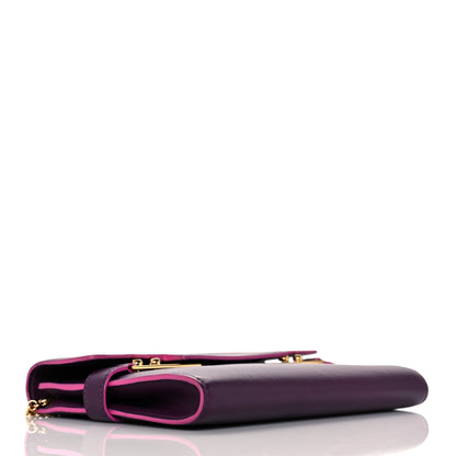 Delvaux Calfskin Tempete Pochette Burgundy 4 of 10