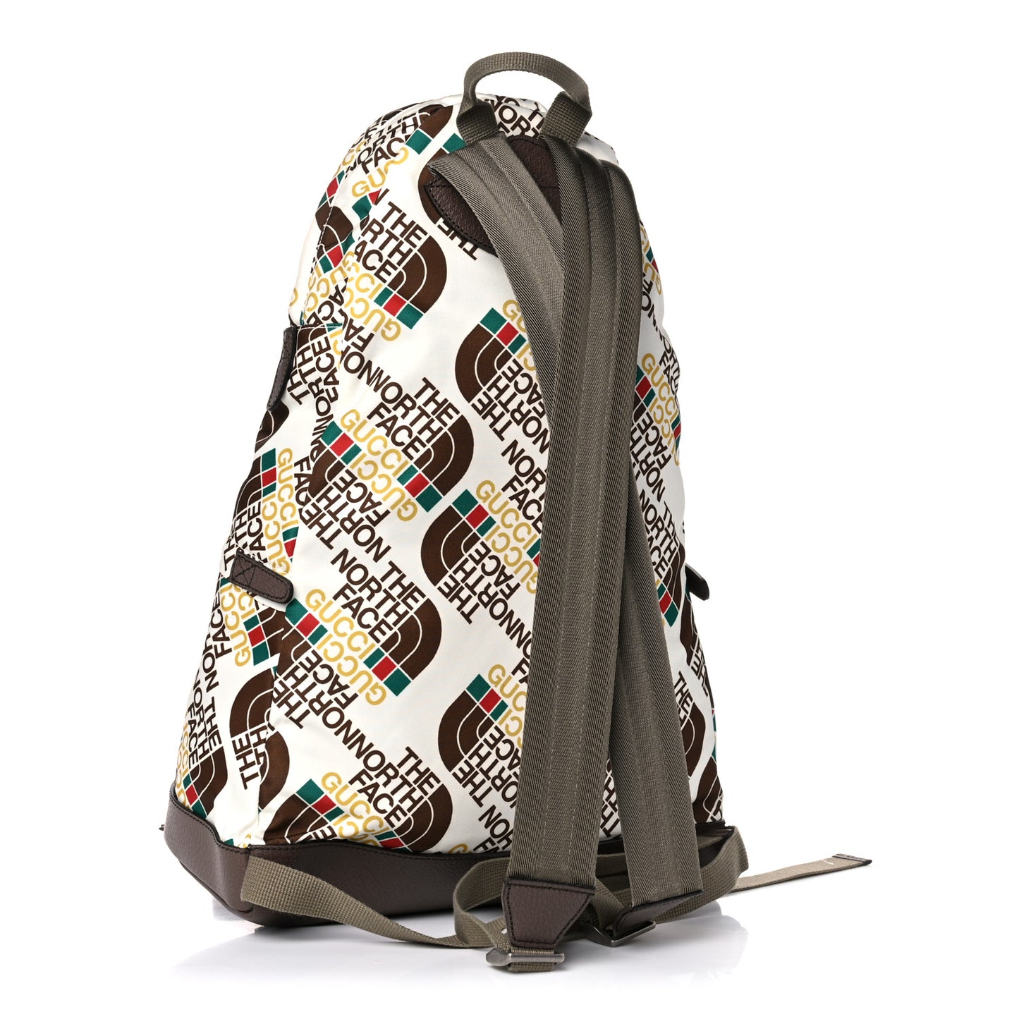 X THE NORTH FACE Econyl Nylon Medium Backpack Brown White