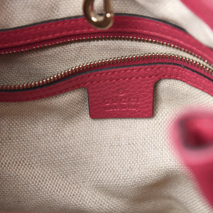 Gucci Pebbled Calfskin Medium Soho Chain Shoulder Bag Pink 6 of 12