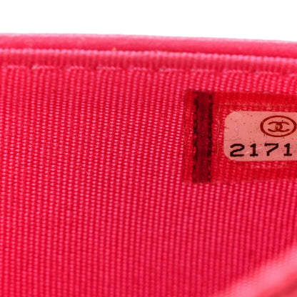 Chanel Lambskin Quilted Diamond CC Wallet On Chain WOC Pink 8 of 13