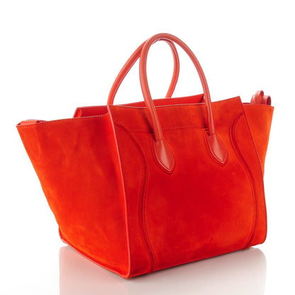 Celine Nubuck Medium Phantom Luggage Bright Orange 3 of 8