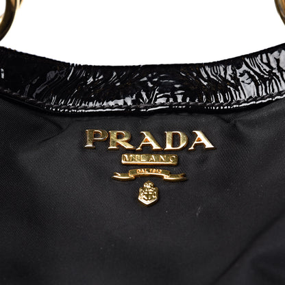 Prada Tessuto Nylon Chain Shoulder Bag Black 8 of 12