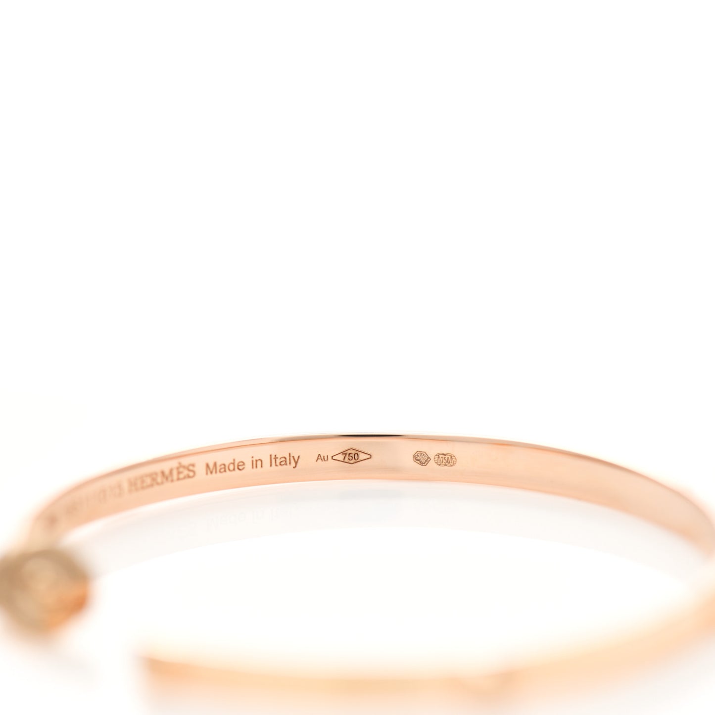 18K Rose Gold Mini Clous Hoop Earrings