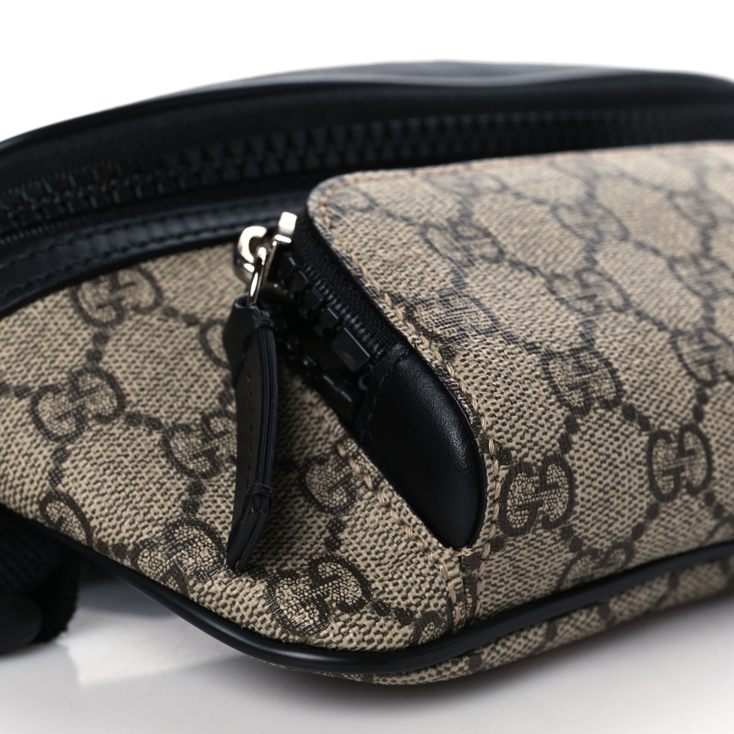 GG Supreme Monogram Belt Bag Black