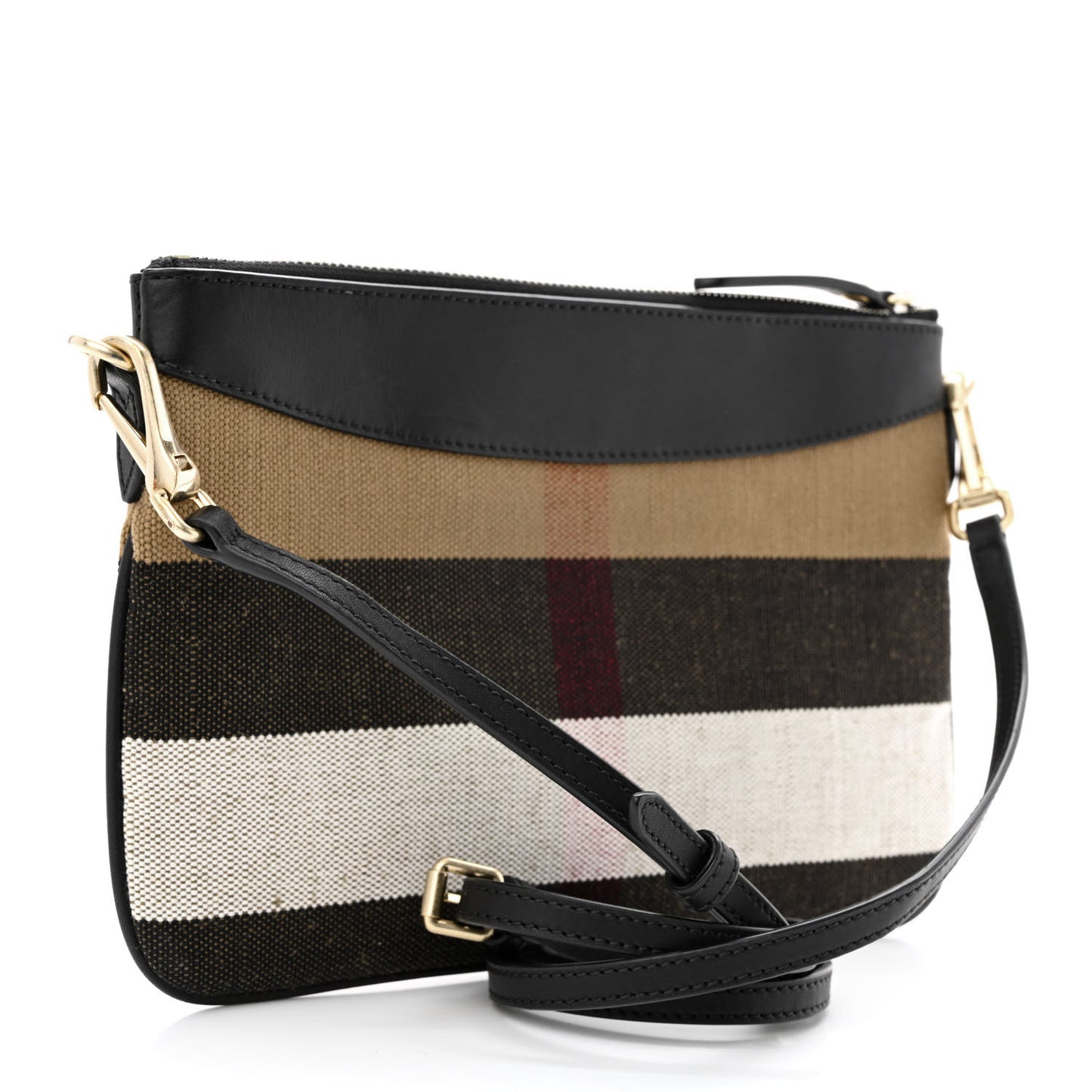 Mega Check Peyton Crossbody Clutch Bag Black