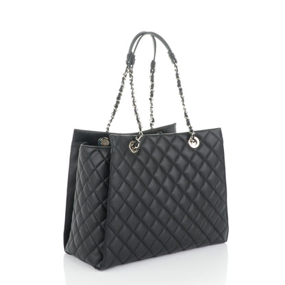 Chanel Calfskin Quilted Large Chic and Soft Shopping Tote Black 3 of 7