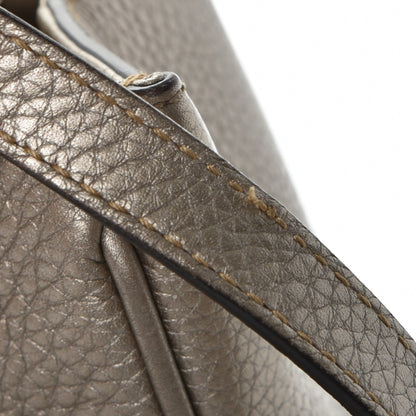 Gucci Metallic Calfskin Mini Bamboo Shopper Tote Golden Beige 10 of 11