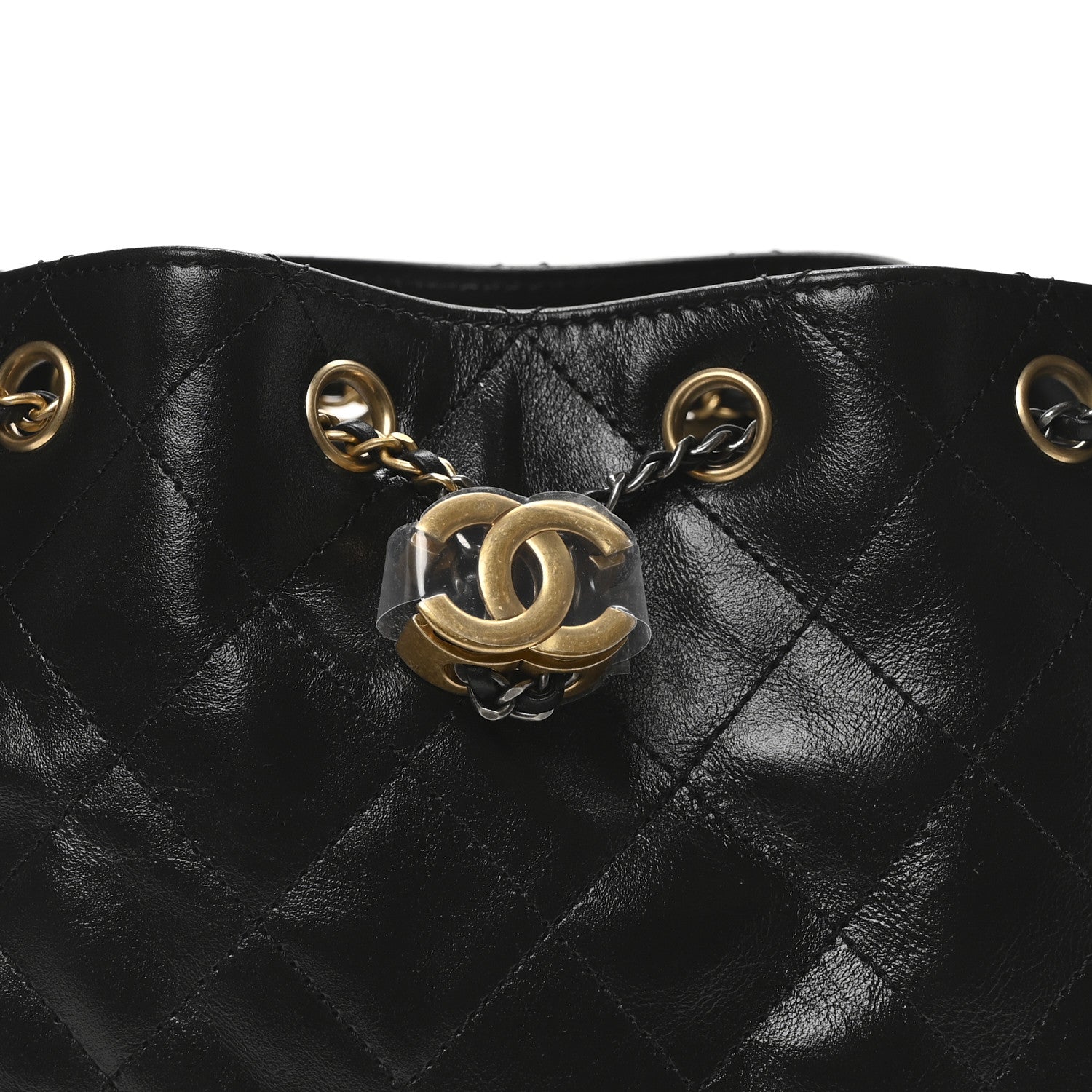 Chanel Shiny Crumpled Calfskin Quilted Small Chanel 25 Handbag Black 8 of 11