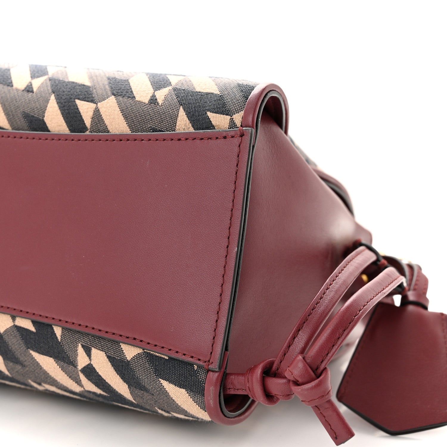 Mulberry Calfskin Canvas Print Small Iris Tote Crimson 11 of 11