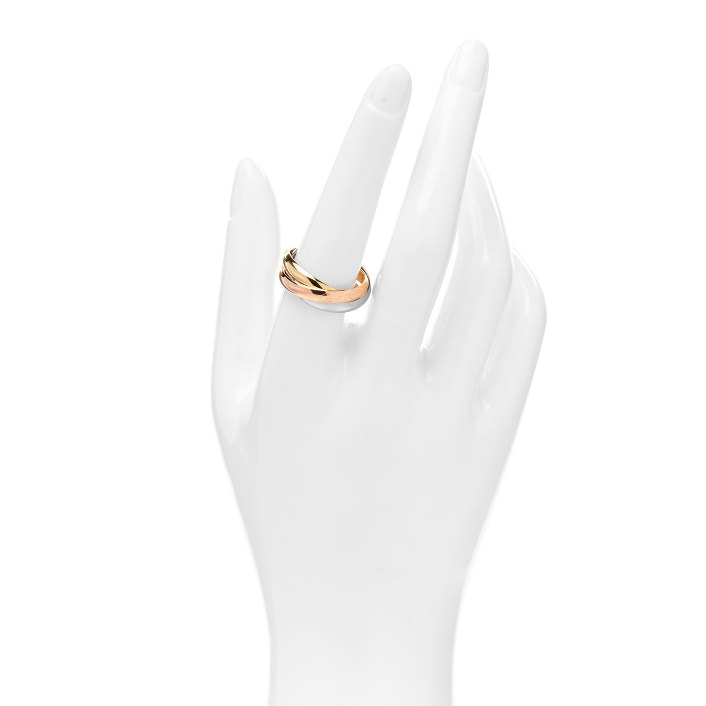 18K Pink Yellow White Gold Classic Trinity Ring 58 8.25