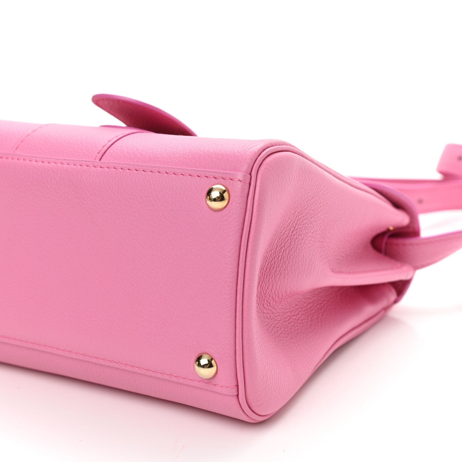 Delvaux Grained Calfskin Mini Brillant Satchel Flamingo 9 of 9