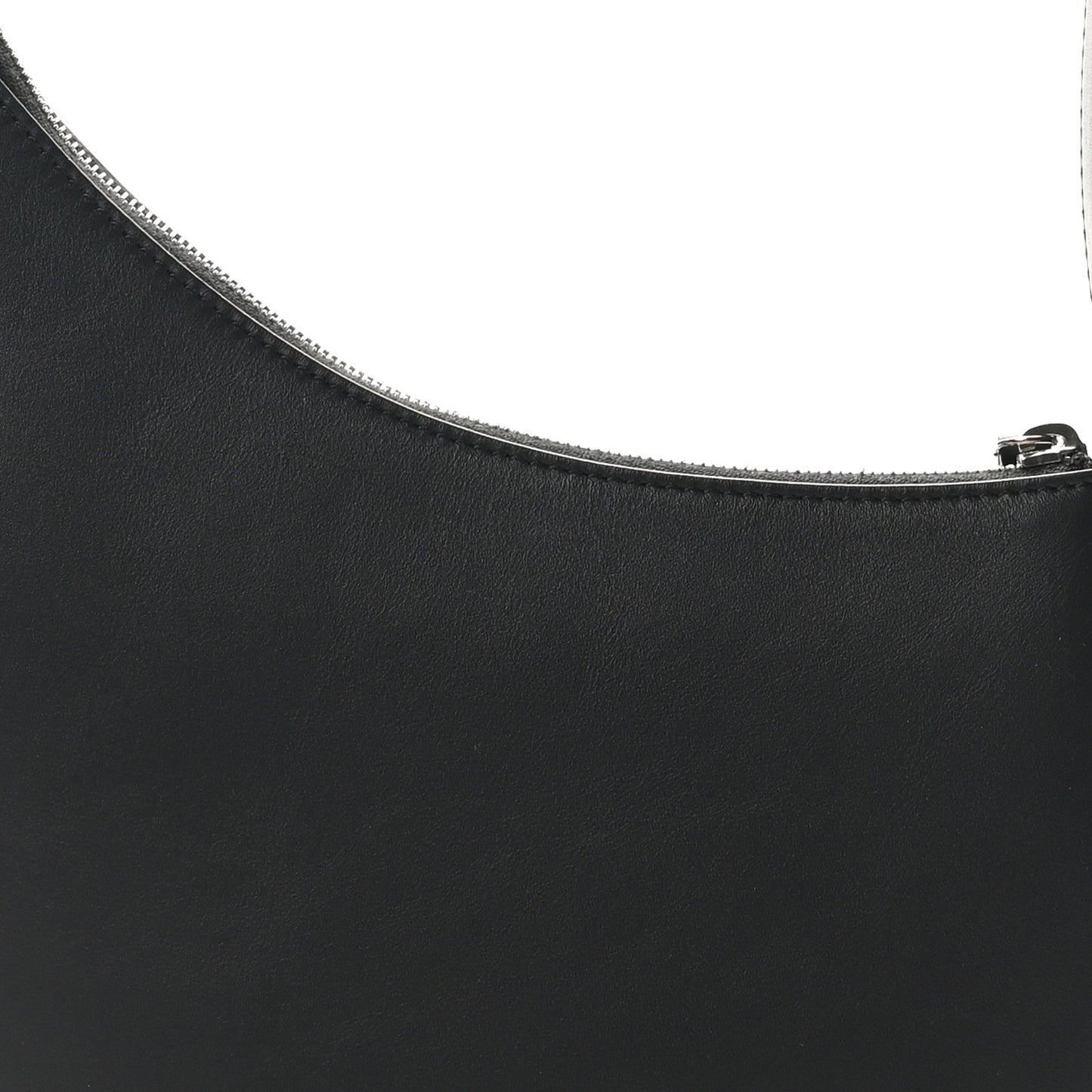 Smooth Calfskin Half Moon Shoulder Bag Black
