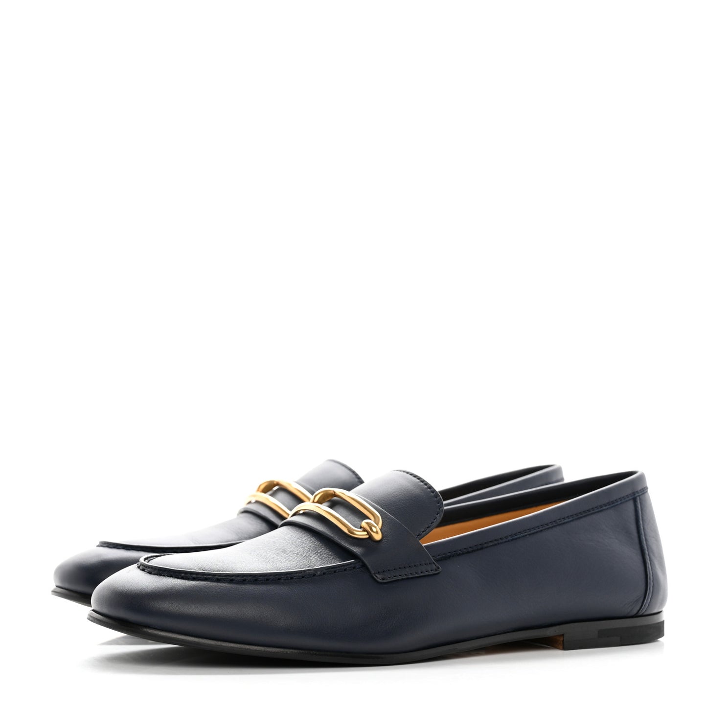 Calfskin Womens Colette Loafers 38.5 Bleu Indigo