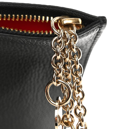 Christian Louboutin Calfskin Loubicute Charms Clutch Black 8 of 9