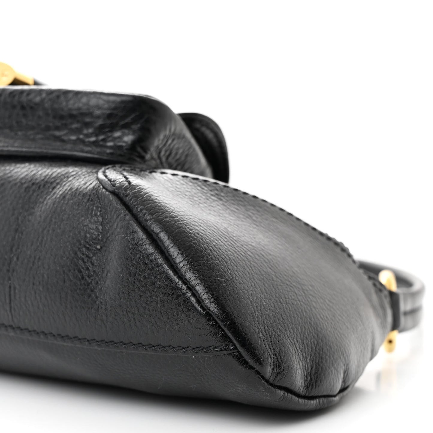 Grained Calfskin The 99 Shoulder Bag Black