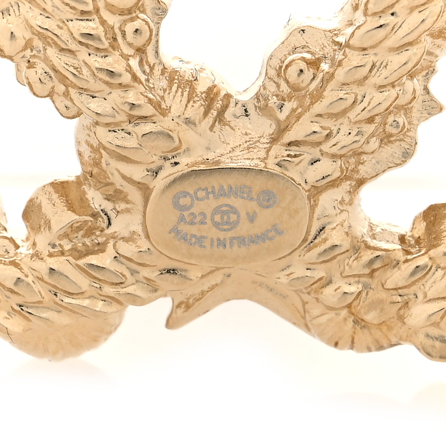 Chanel Crystal Pearl CC Charms Brooch Gold 3 of 4