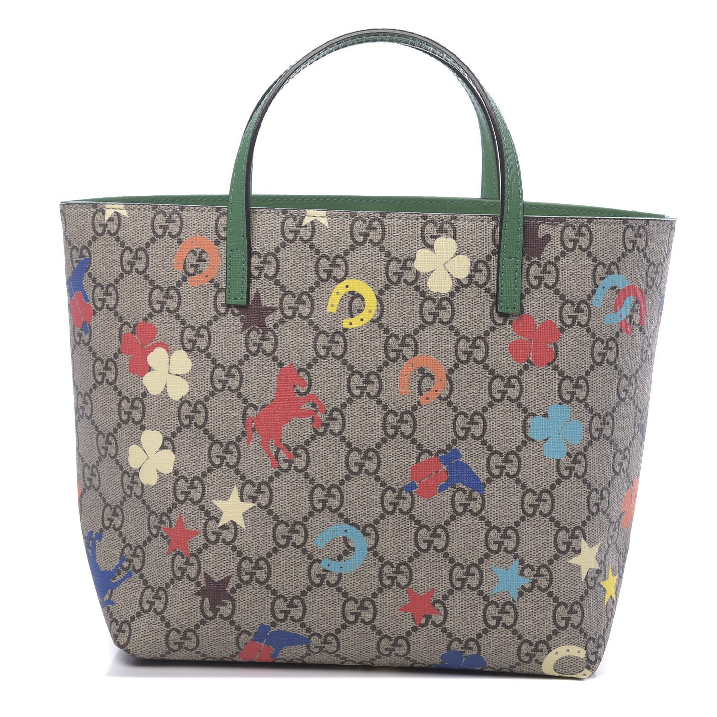 GG Supreme Monogram Ranch Childrens Tote Beige