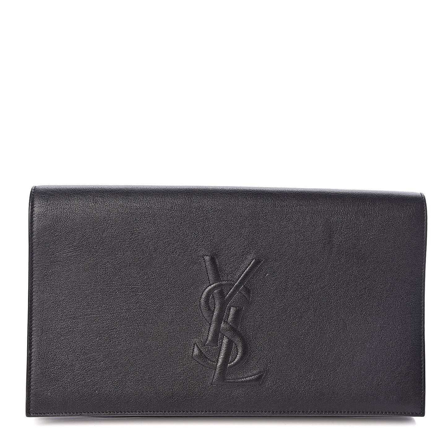 Calfskin Monogram Large Belle De Jour Clutch Black