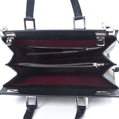 Gucci Grainy Calfskin Medium Zumi Interlocking GG Horsebit Top Handle Bag Black 5 of 9