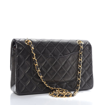 Chanel Lambskin Quilted Medium Double Flap Black 4 of 12