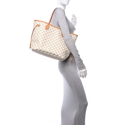 Louis Vuitton Damier Azur Neo Neverfull MM Rose Ballerine 2 of 10