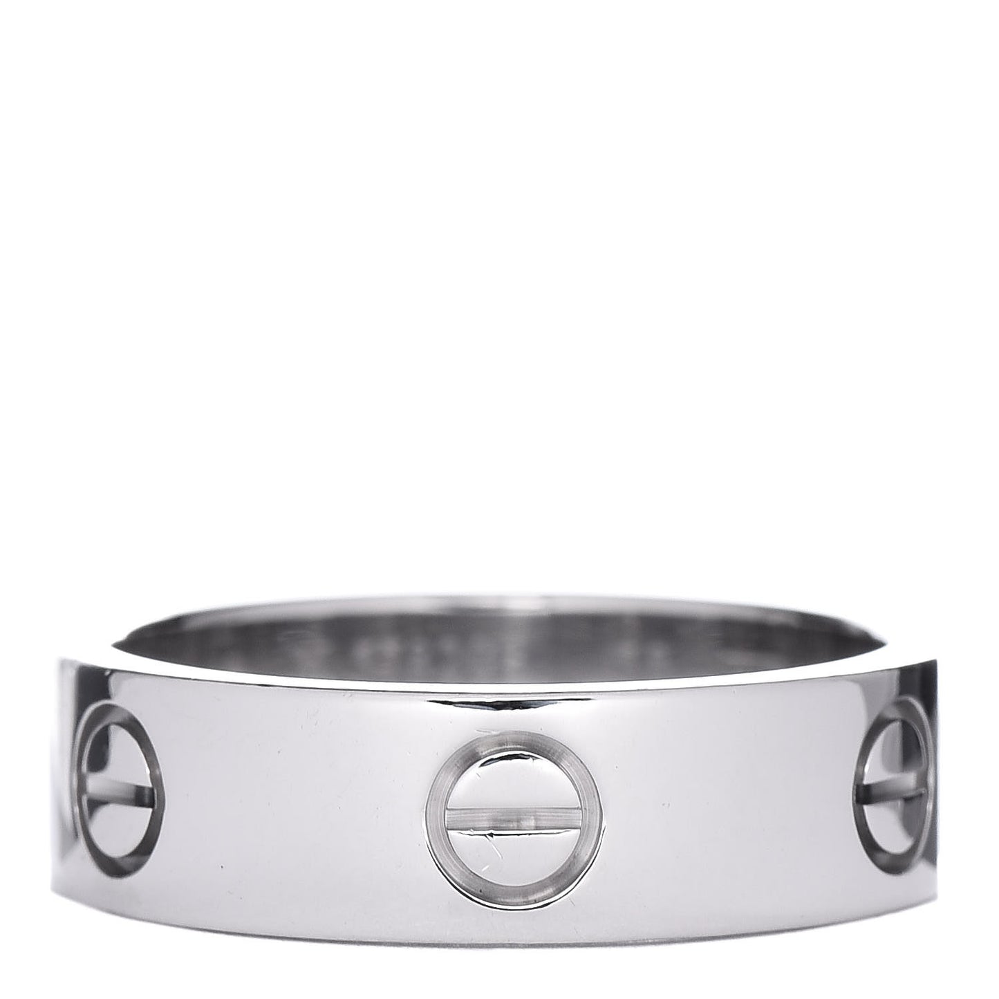 18K White Gold 6mm LOVE Ring 58 8.25