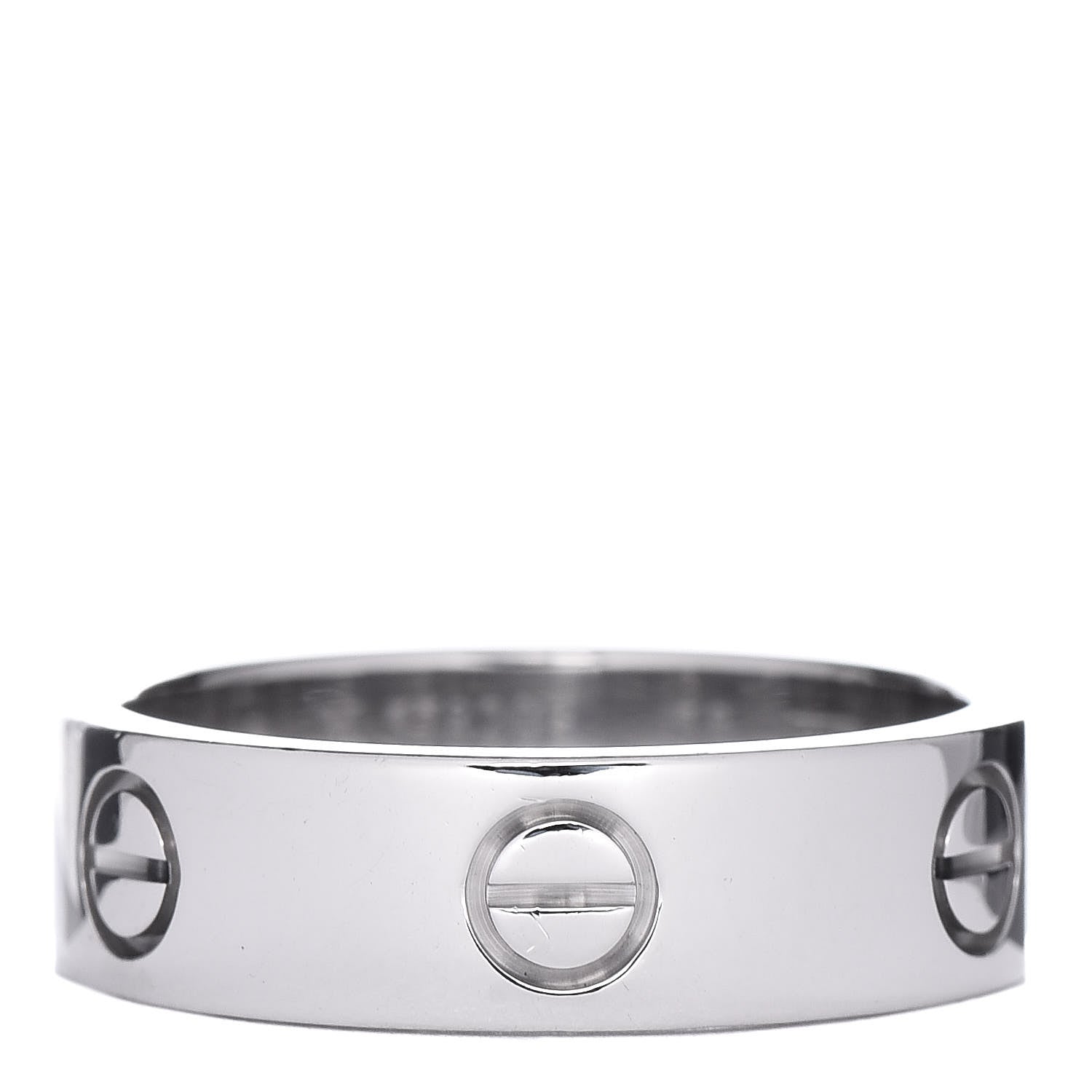 Cartier 18K White Gold 6mm LOVE Ring 58 8.25 1 of 5