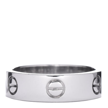 Cartier 18K White Gold 6mm LOVE Ring 58 8.25 1 of 5