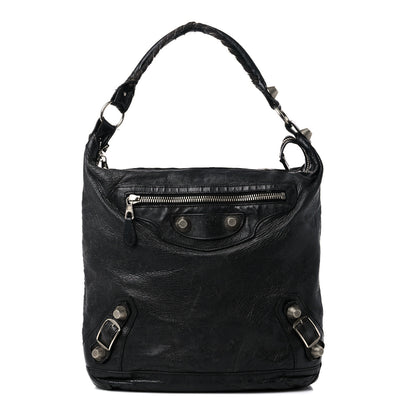 Balenciaga Chevre Giant 21 Silver Hardware Day Hobo Black 1 of 18