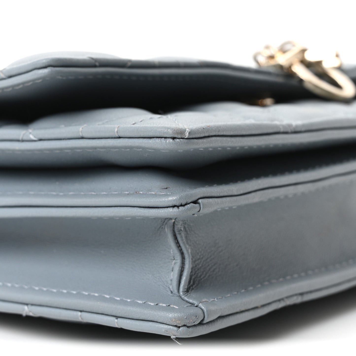 Lambskin Cannage Mini My Dior Top Handle Clutch Cloud Blue