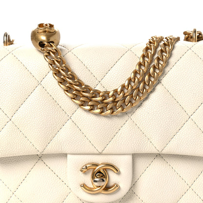 Chanel Caviar Quilted Mini Sweetheart Flap White 8 of 15