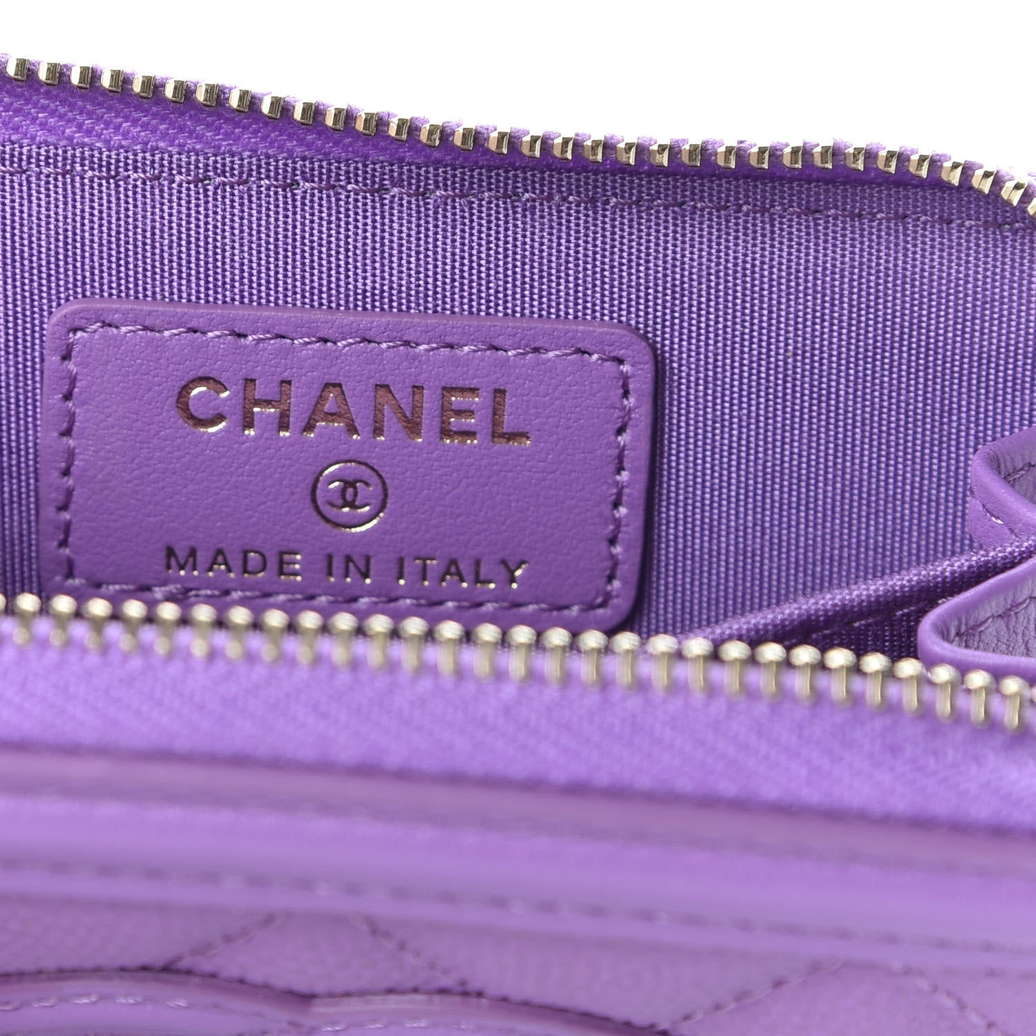 Chanel Caviar Quilted Filigree Coin Purse Purple 6 of 8